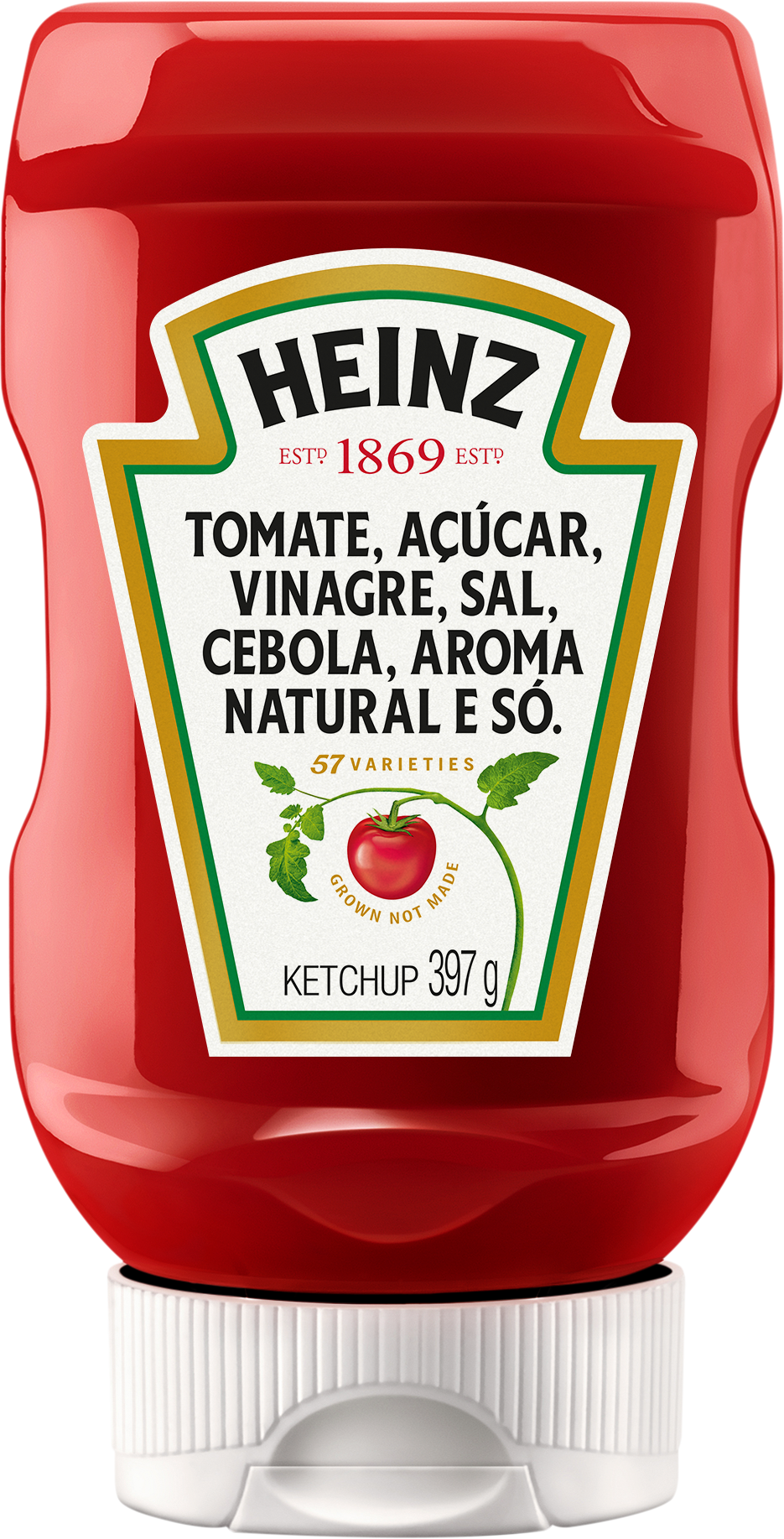 Ketchup Heinz: rótulo especial coloca ingredientes na frente da embalagem