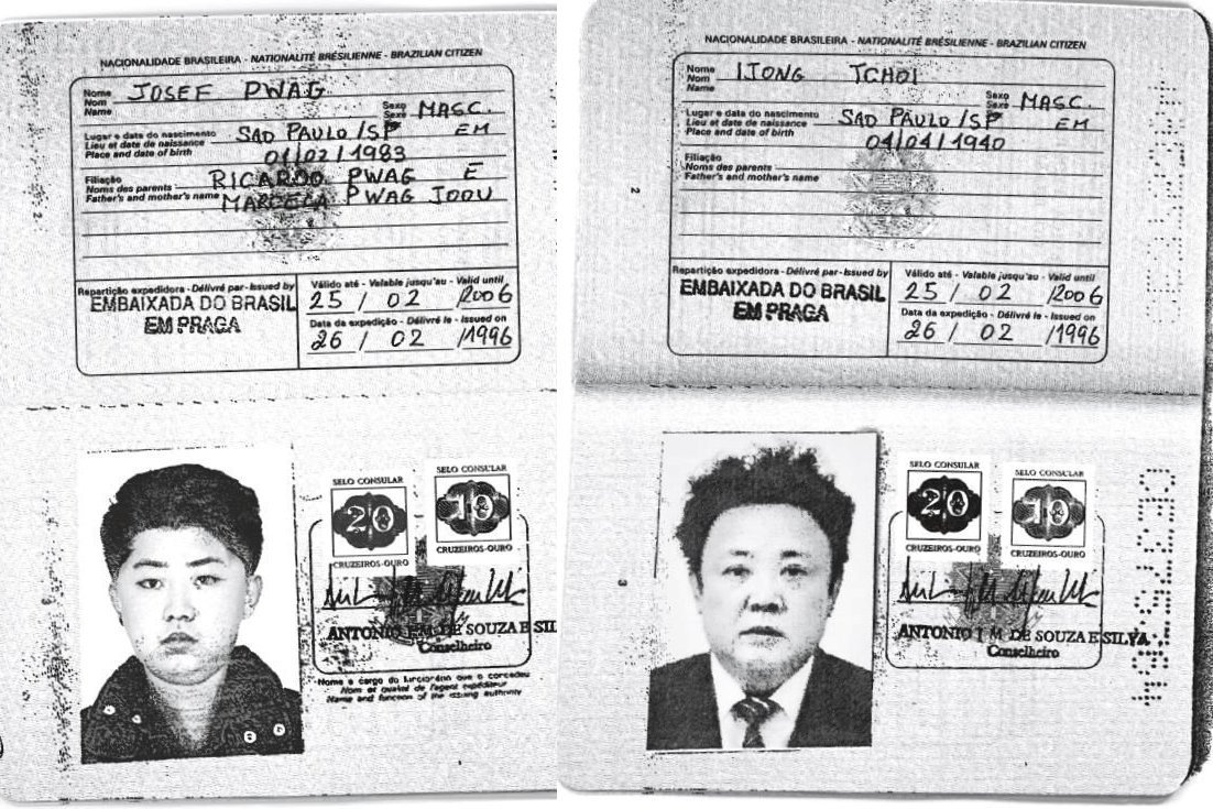 Passaportes de Kim Jong-il e Kim Jong-Un