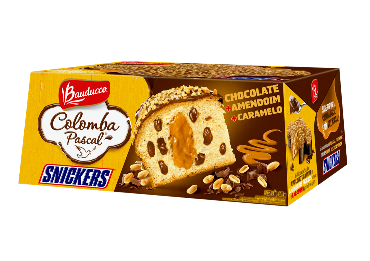 Colomba Pascal Bauducco sabor Snickers: novidade é parceria das duas marcas para a Páscoa 2018