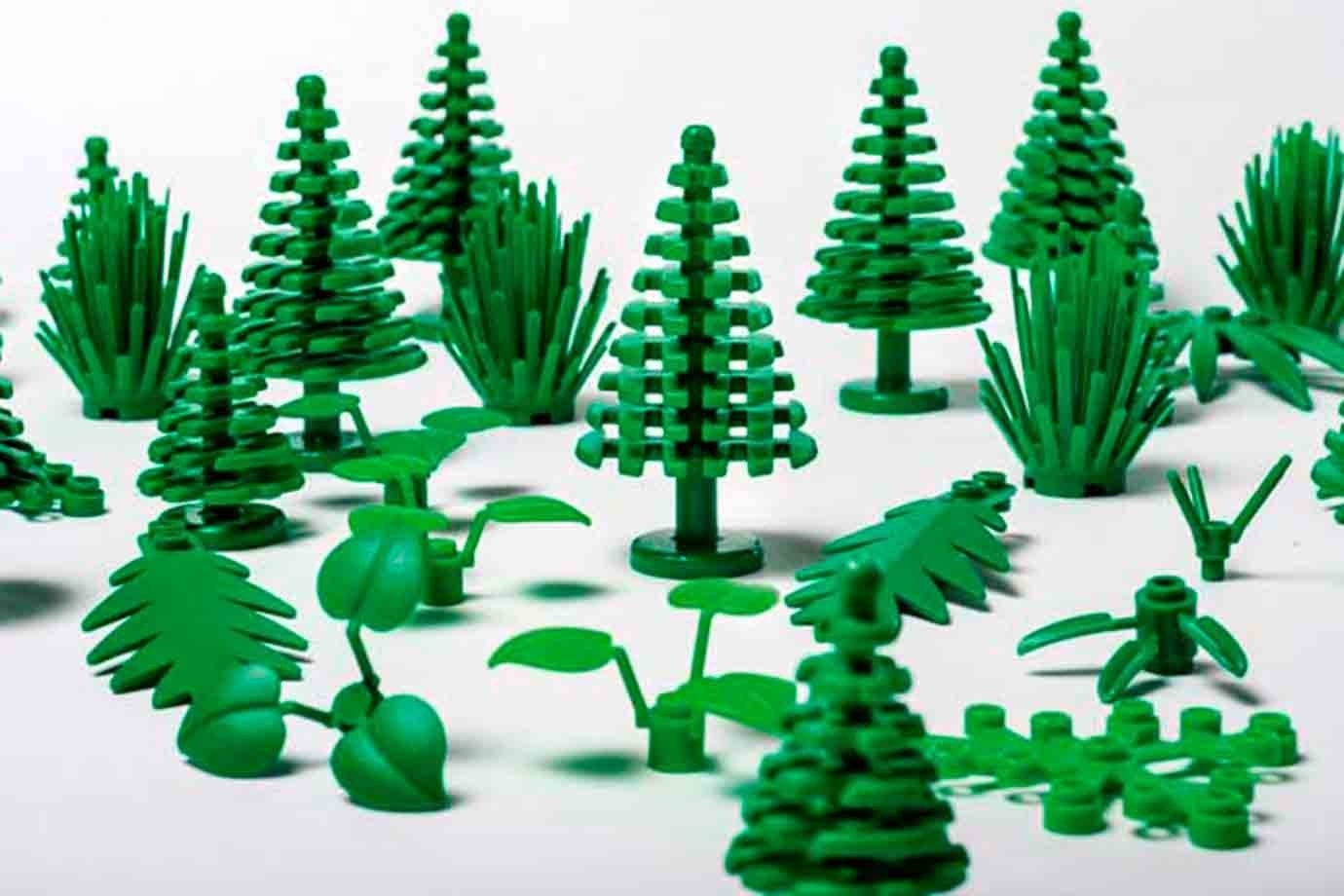 Peças de bioplástico da Lego.