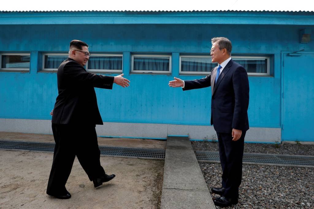 Moon Jae-in e Kim Jong Un