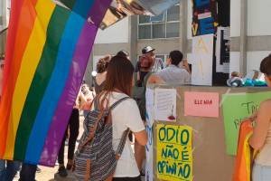 Ato dos alunos na faculdade FAAP, contra intolerância e machismo