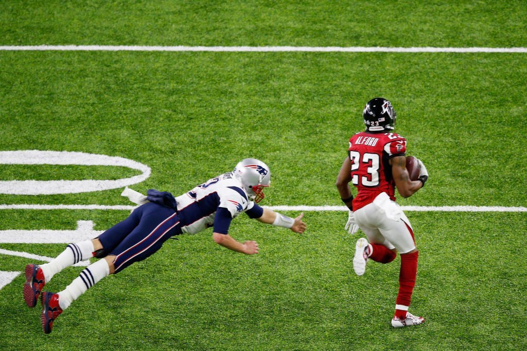 during Super Bowl 51 at NRG Stadium on February 5, 2017 in Houston, Texas.