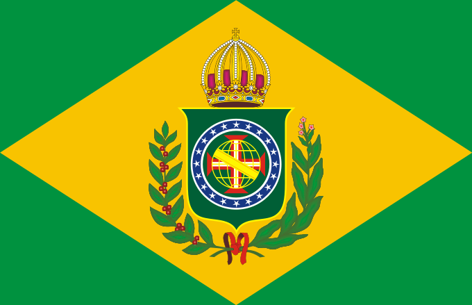 Bandeira do Império: vigorou no Brasil entre 1822 e 1889