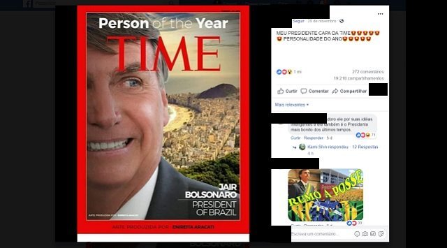 Bolsonaro não é escolhido pela revista Time