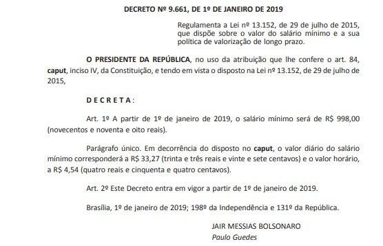 Diário Oficial 2019