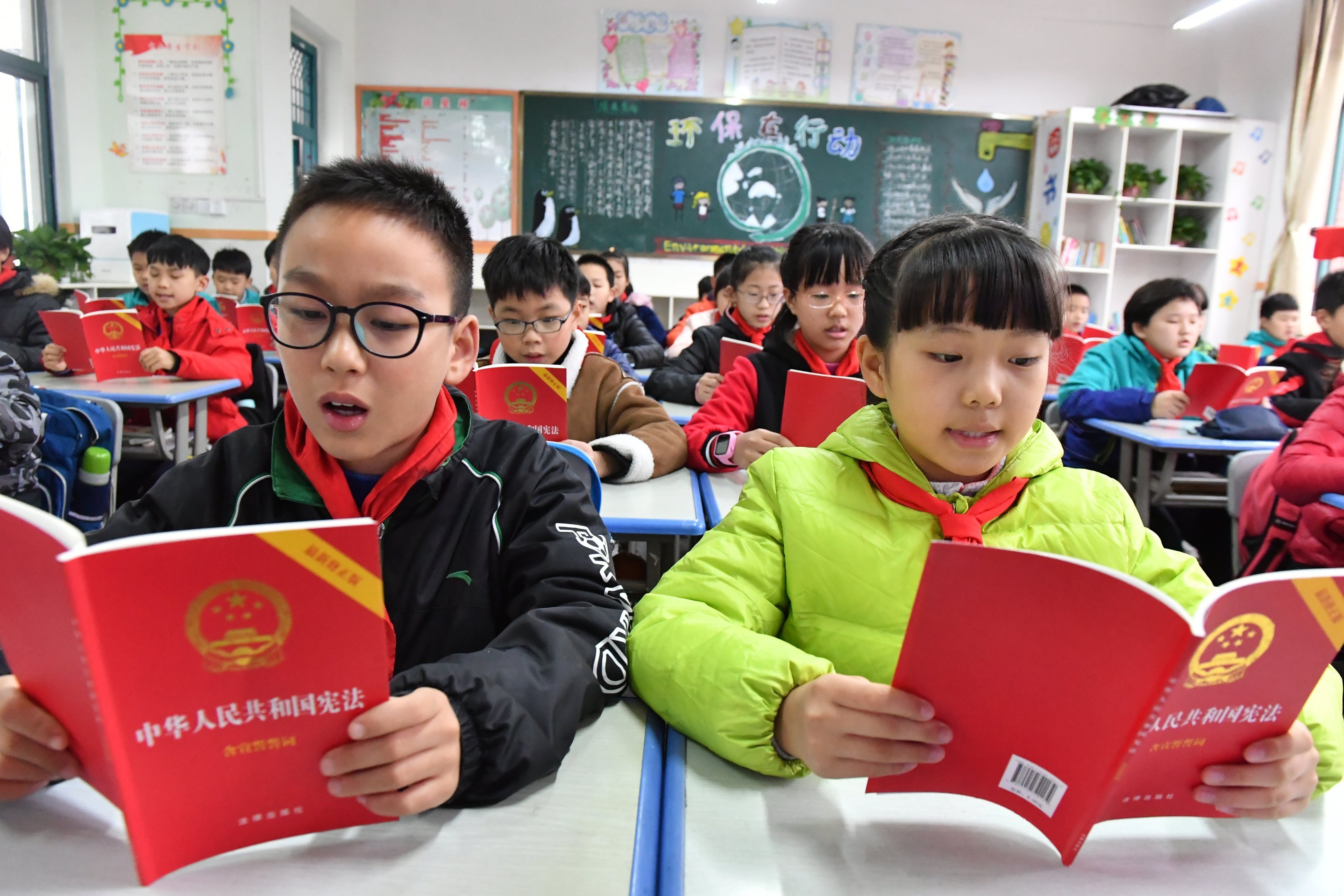 Crianças em escola na China