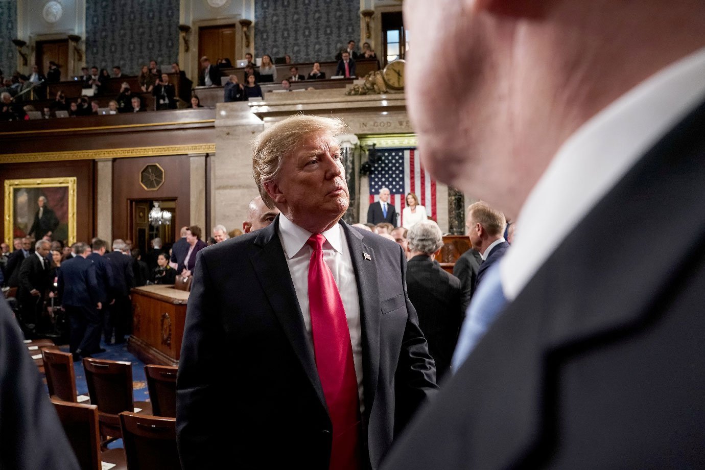 Donald Trump durante discurso ao Congresso americano