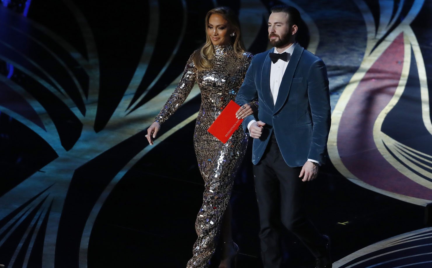 Jennifer Lopez e Chris Evans, apresentadores do Oscar 2019