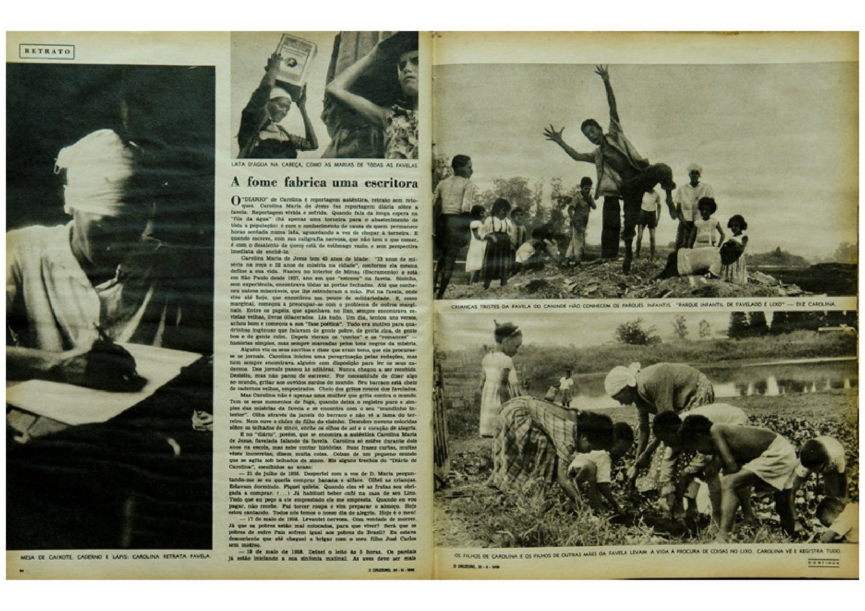 Revista O Cruzeiro: reportagem sobre Carolina Maria de Jesus, em 1959
