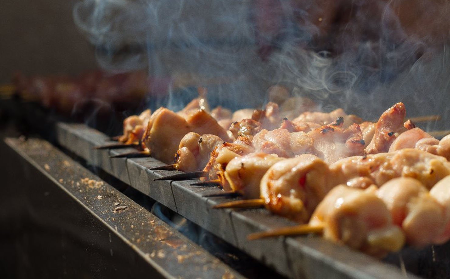 Espetinhos de frango do Quito Quito