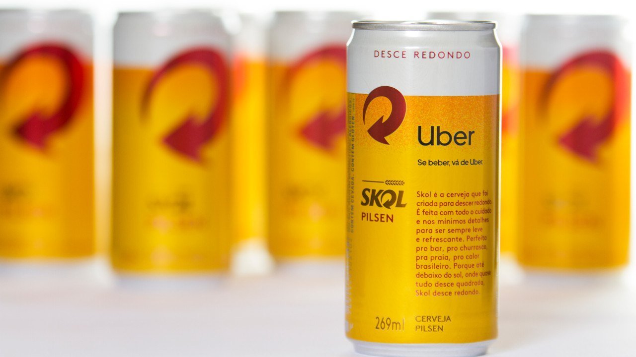 Latinha de Skol: parceria com o Uber no Carnaval 2019