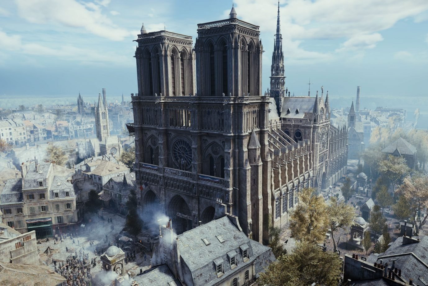 A Catedral de Notre-Dame no jogo Assassins's Creed: Unity