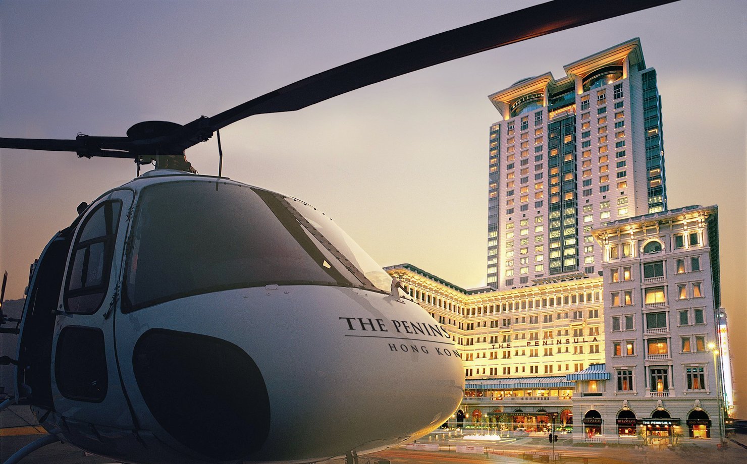 Helicóptero da rede de hotéis Peninsula, em Hong Kong
