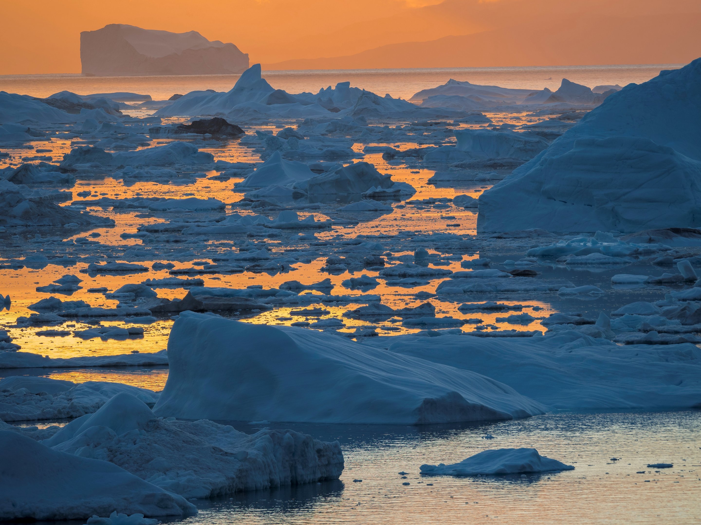 Descongelamento de geleiras na Groenlândia