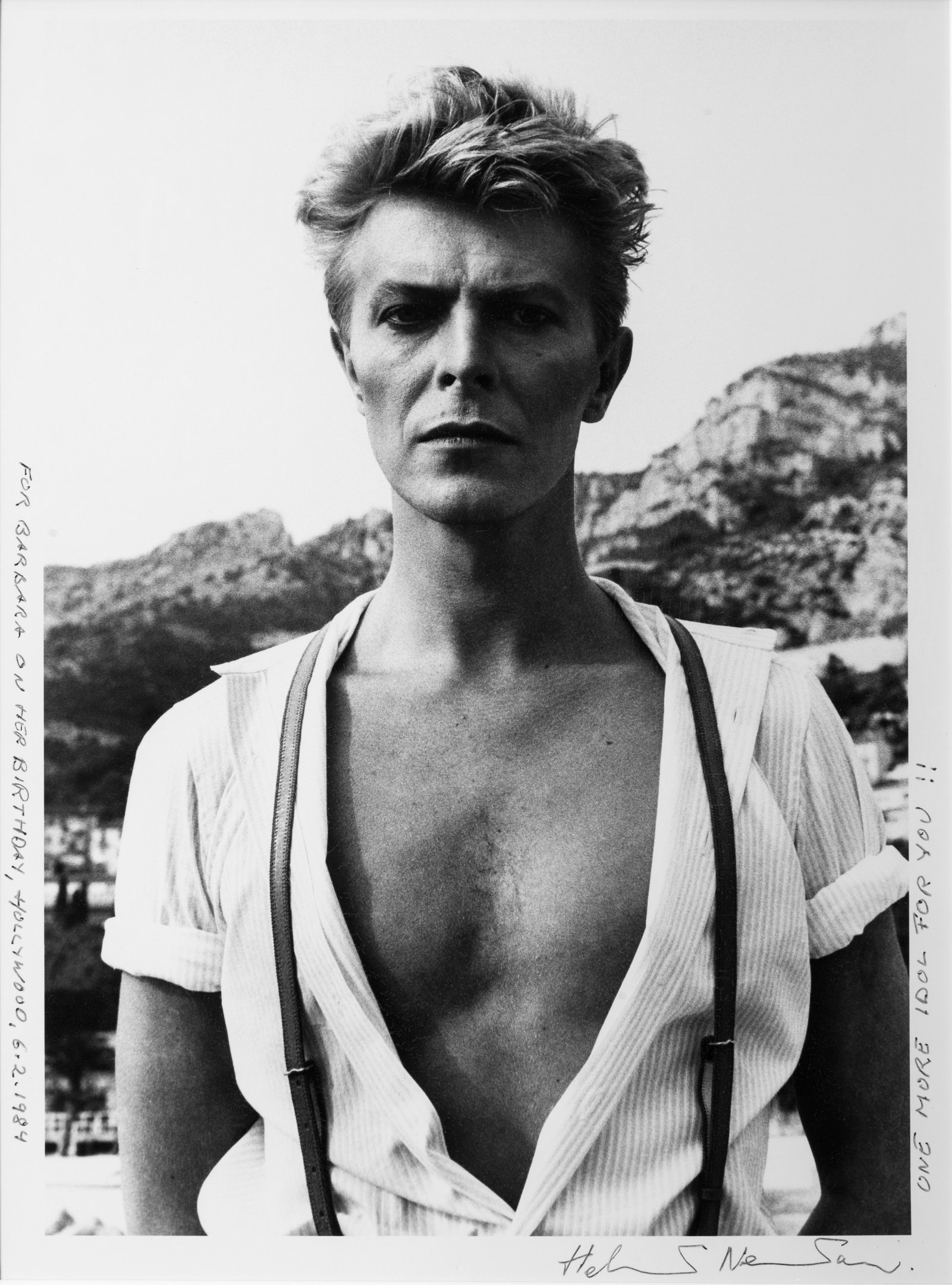 “David Bowie”, 1984, foto de Helmut Newton