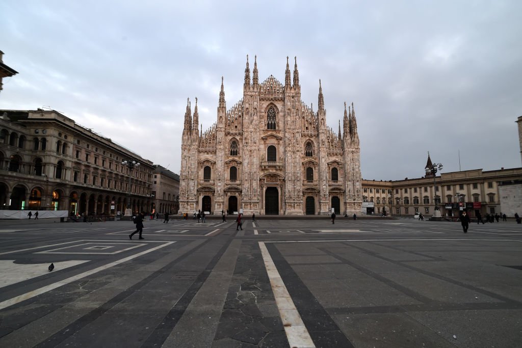 Coronavírus: ruas vazias em Milão, na Itália diante do surto de coronavírus