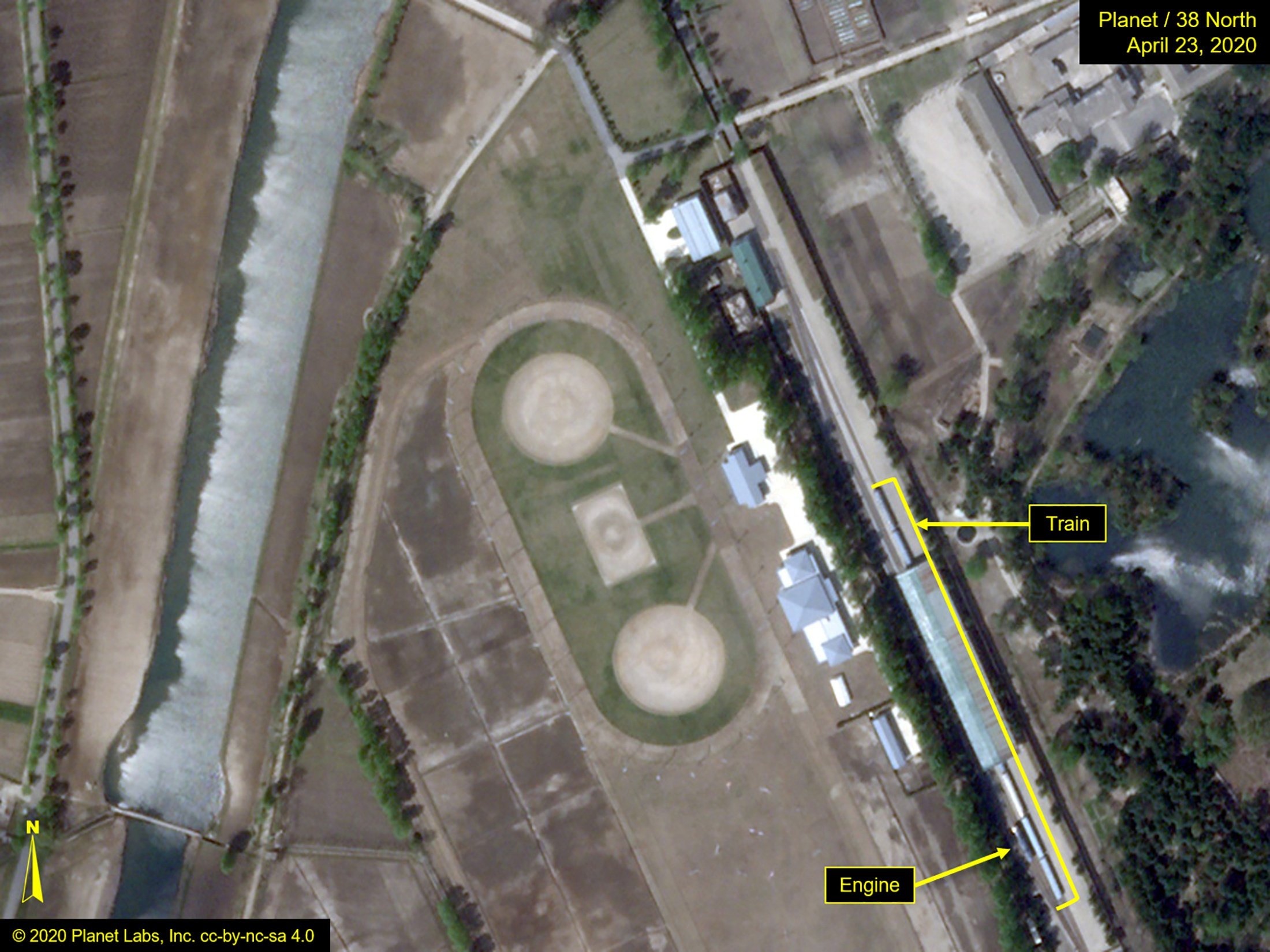 Imagem de satélite mostra trem que possivelmente pertence ao líder norte-coreano Kim Jong Un na base de Wonsan
