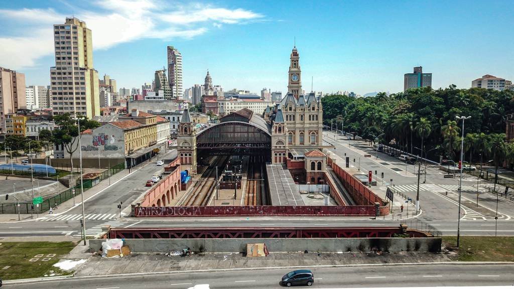 Estação da Luz durante a quarentena de coronavírus