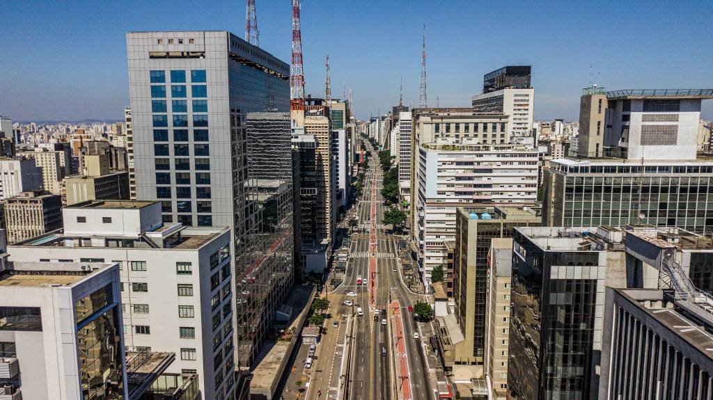 Avenida Paulista durante quarentena de coronavírus