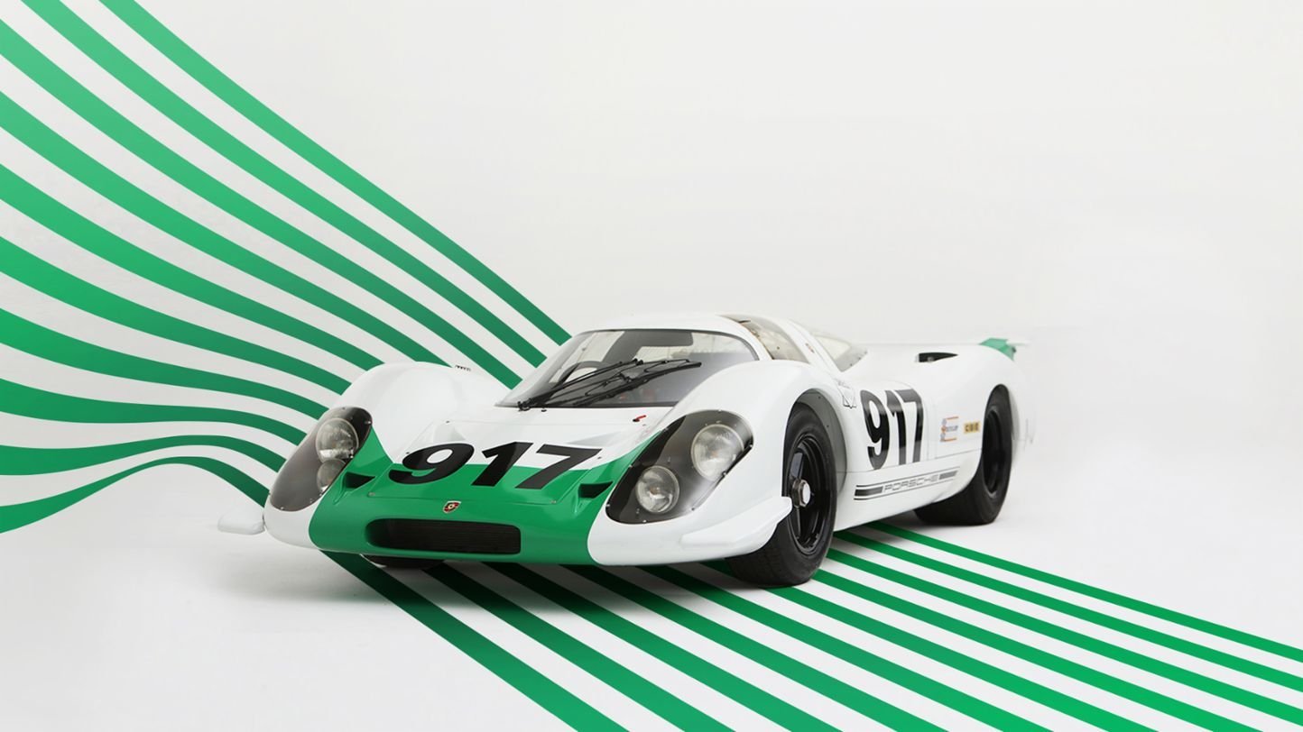 Motor-Sport- No. 5- 917-001: verde e branco, o primeiro da linha: 917-0001
