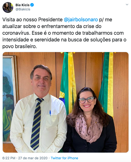 Deputados aliados a Bolsonaro se reuniram com o presidente para tratar de coronavírus na semana em que a campanha “O Brasil Não Pode Parar” foi arquitetada