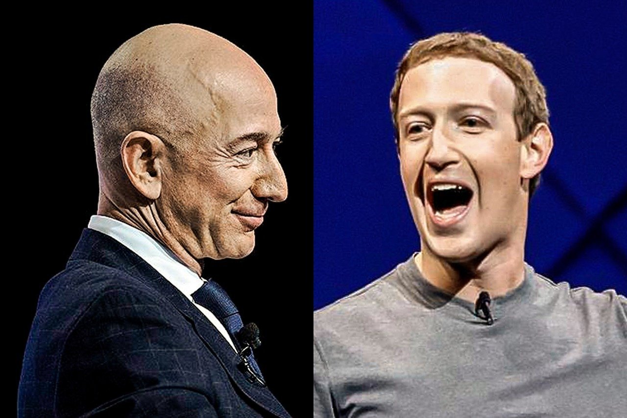 Jeff Bezos e Mark Zuckerberg