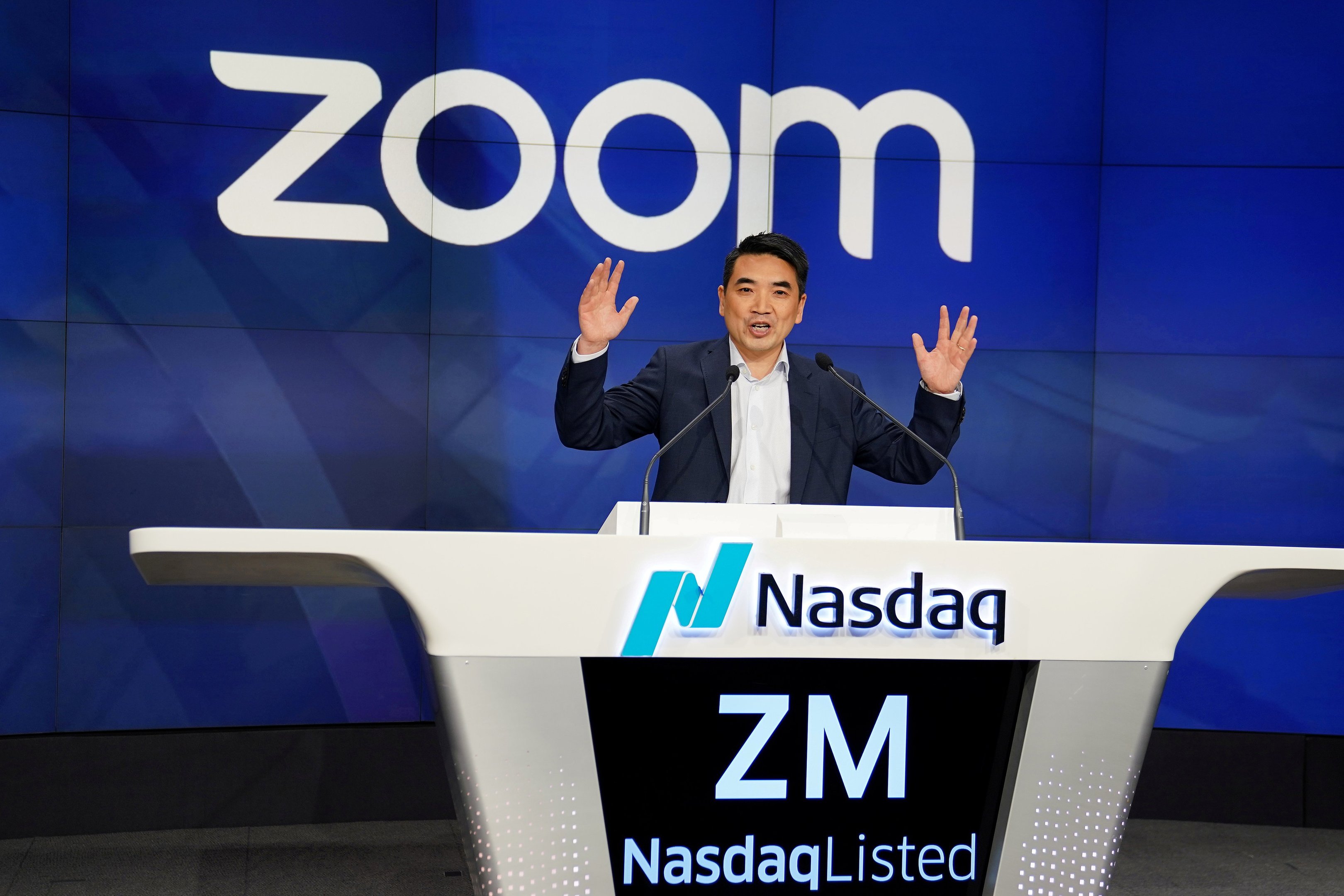 Eric Yuan, presidente da Zoom: ação subiu mais de 150% em 2020