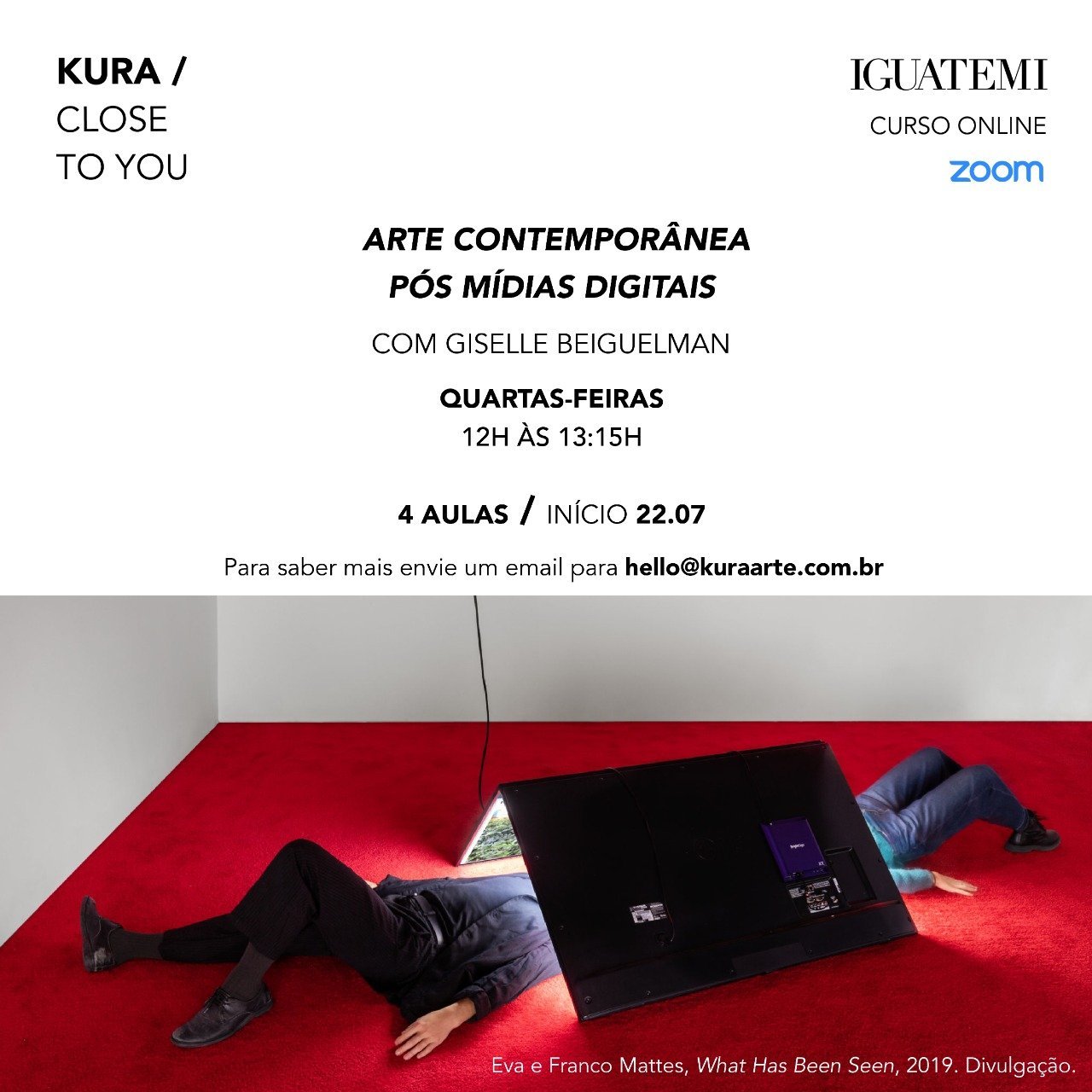 Arte comtemporânea pós mídias digitais: curso da KURA e Iguatemi com Giselle Beiguelman