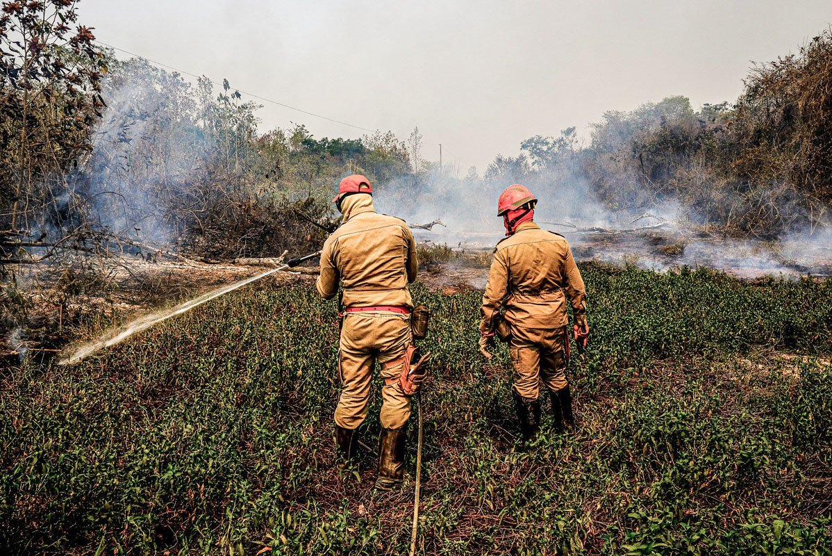 Mato Grosso MT10 09 2020 Bombeiros militar do Mato Grosso fazem teste com retardante para combater incêndios no Pantanal Foto: Mayke Toscano/Secom-MT