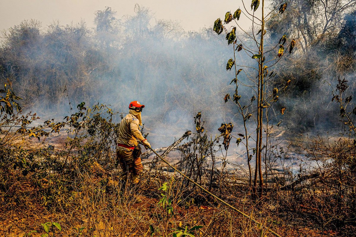 Mato Grosso MT10 09 2020 Bombeiros militar do Mato Grosso fazem teste com retardante para combater incêndios no Pantanal Foto: Mayke Toscano/Secom-MT