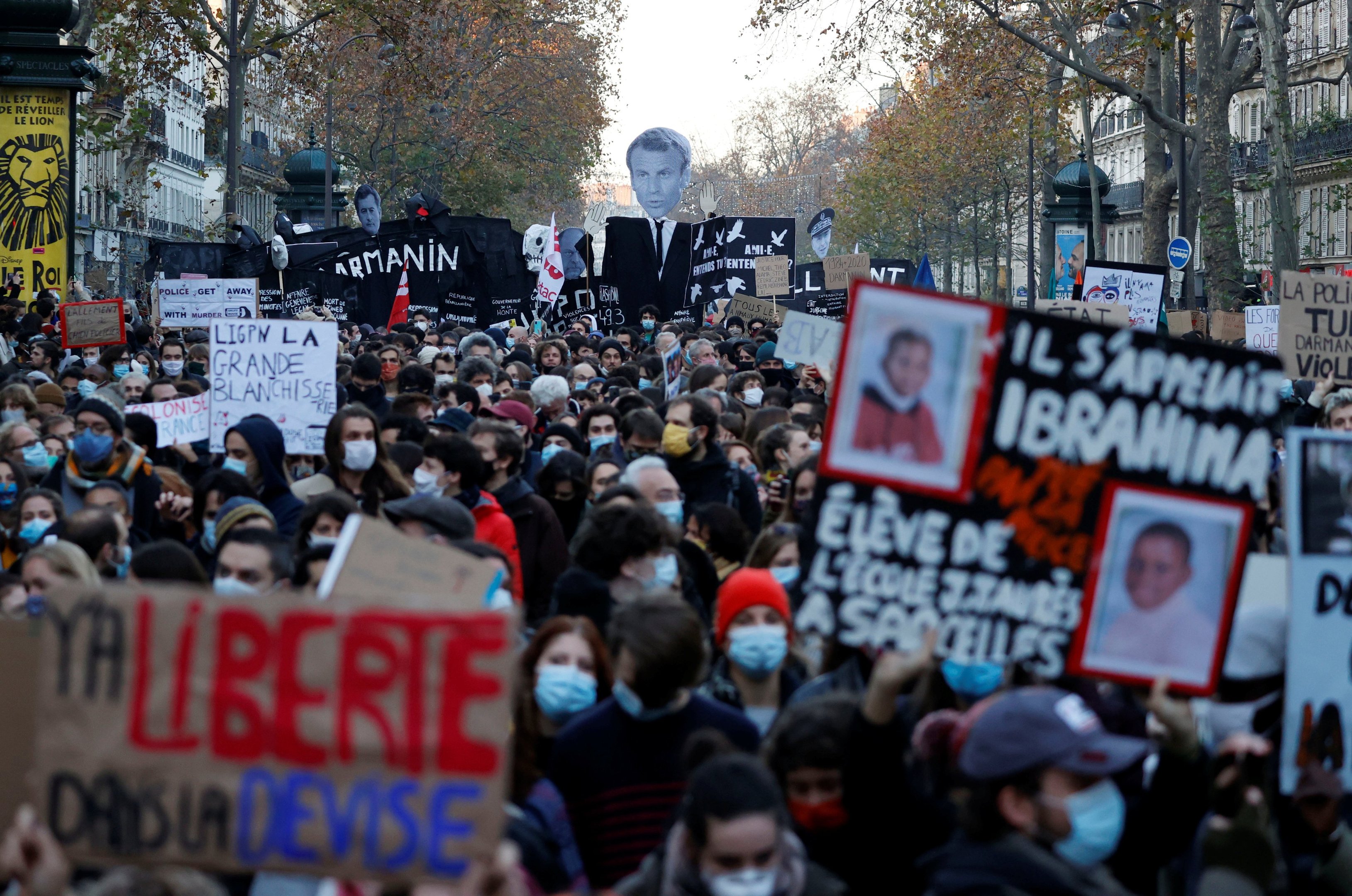 Protestos na França contra a nova lei de segurança nacional