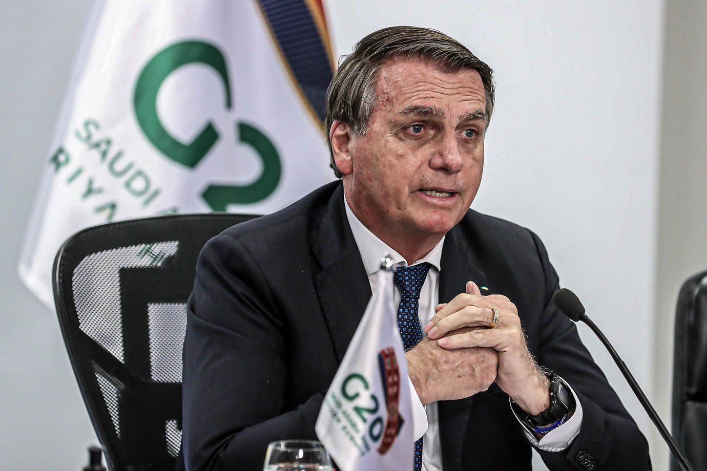 22/11/2020 Cúpula do G20 (videoconferência) (Brasília - DF, 22/11/2020) Palavras do Presidente da República, Jair Bolsonaro. Foto: Marcos Corrêa/PR
