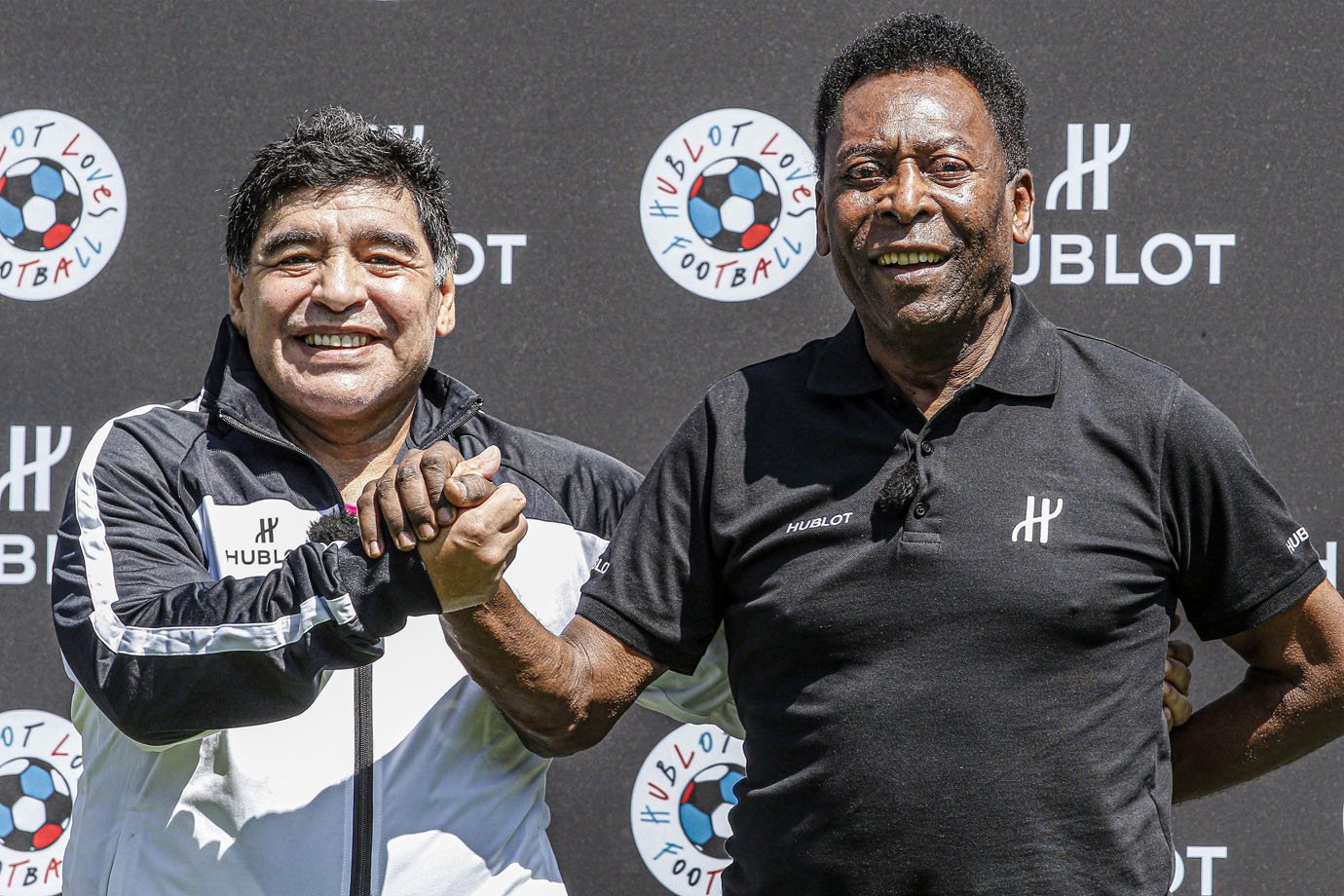 Maradona e Pelé em campanha da Hublot: união