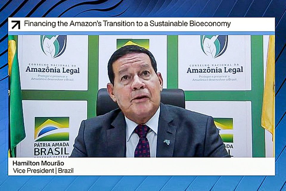 Hamilton Mourão, durante Fórum de Davos