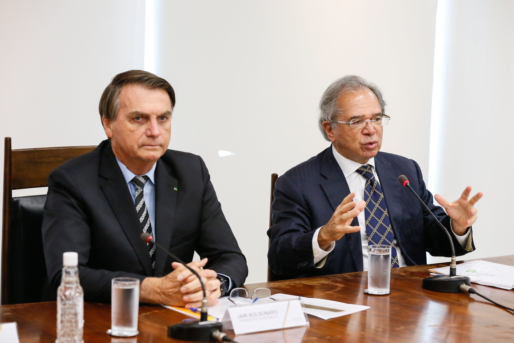 Bolsonaro e o ministro da Economia, Paulo Guedes