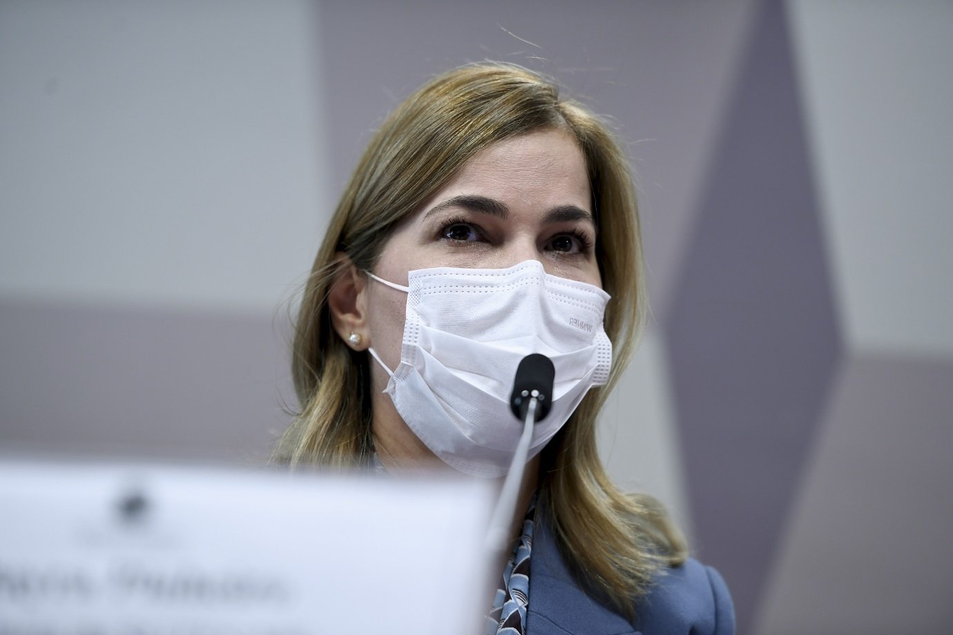 Secretária de Gestão do Trabalho e da Educação na Saúde do Ministério da Saúde, Mayra Pinheiro, depõe na CPI da Covid