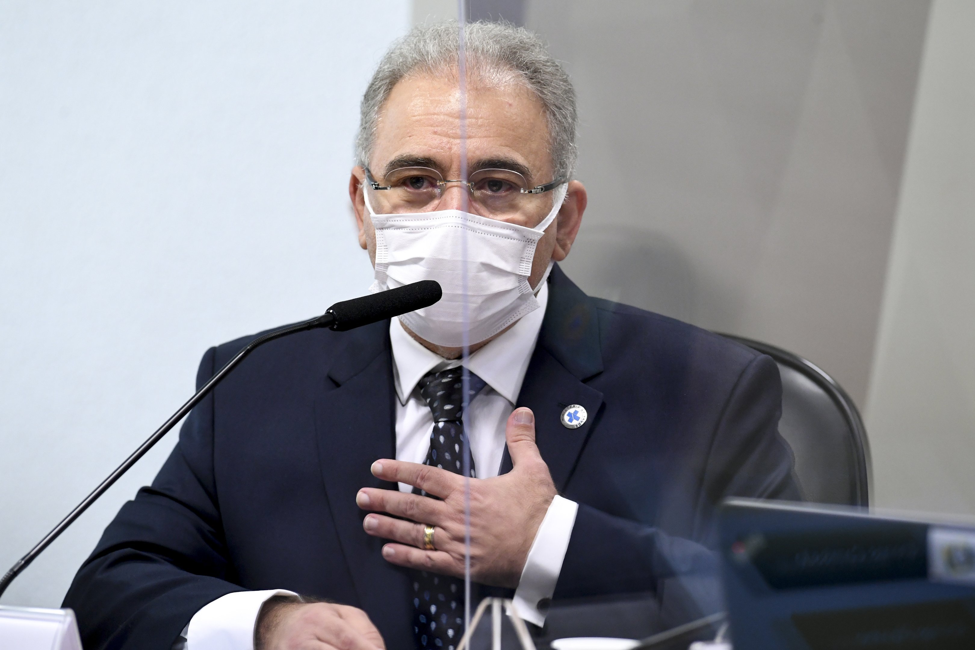 Ministro da Saúde, Marcelo Queiroga, em depoimento à CPI da Covid