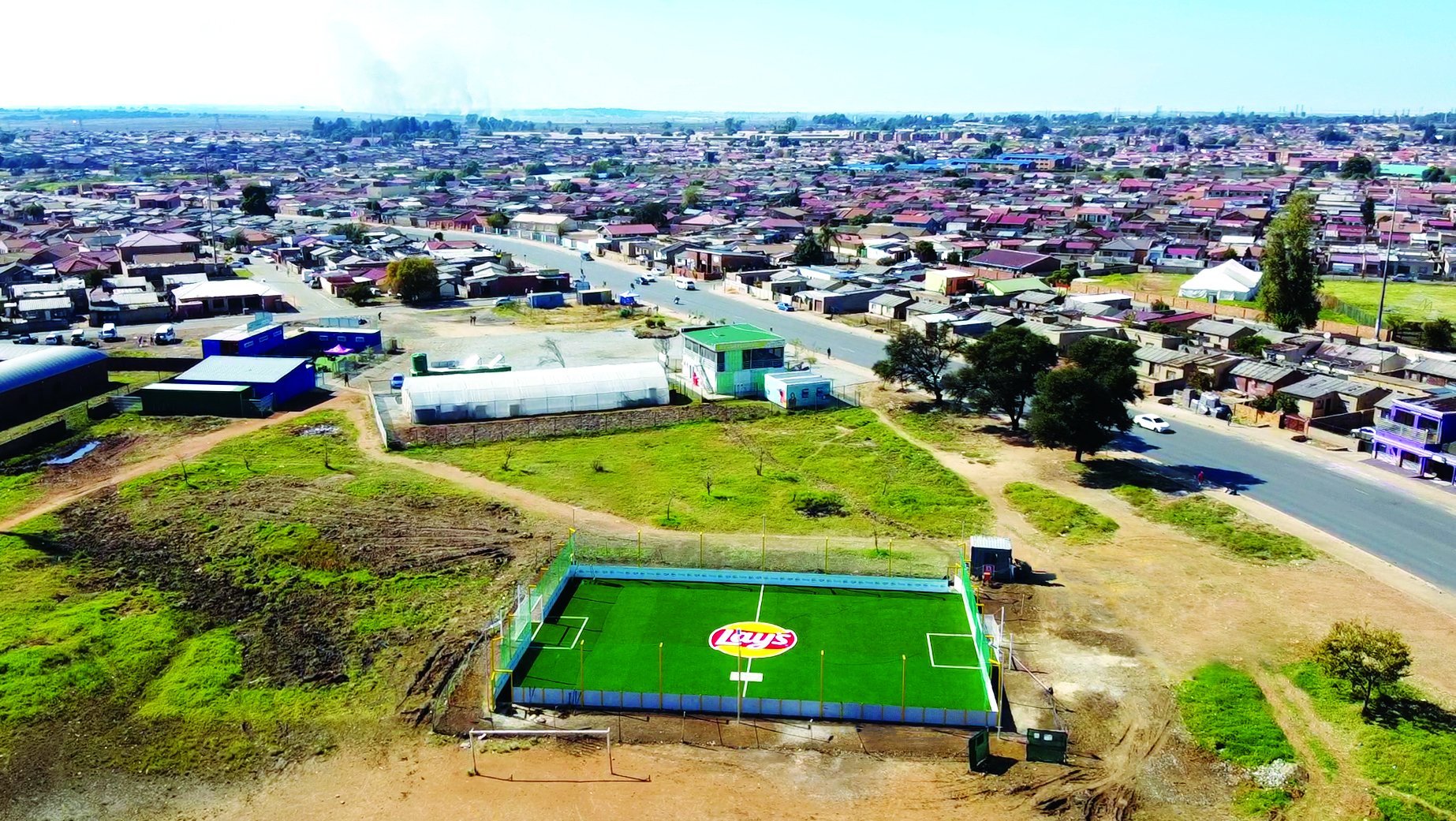 Campo de futebol sustentável da Lay's