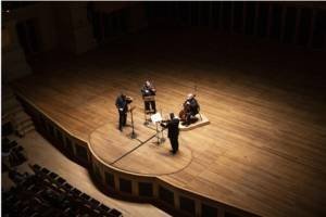 O Quarteto Osesp em recital em outubro de 2020, na Sala São Paulo