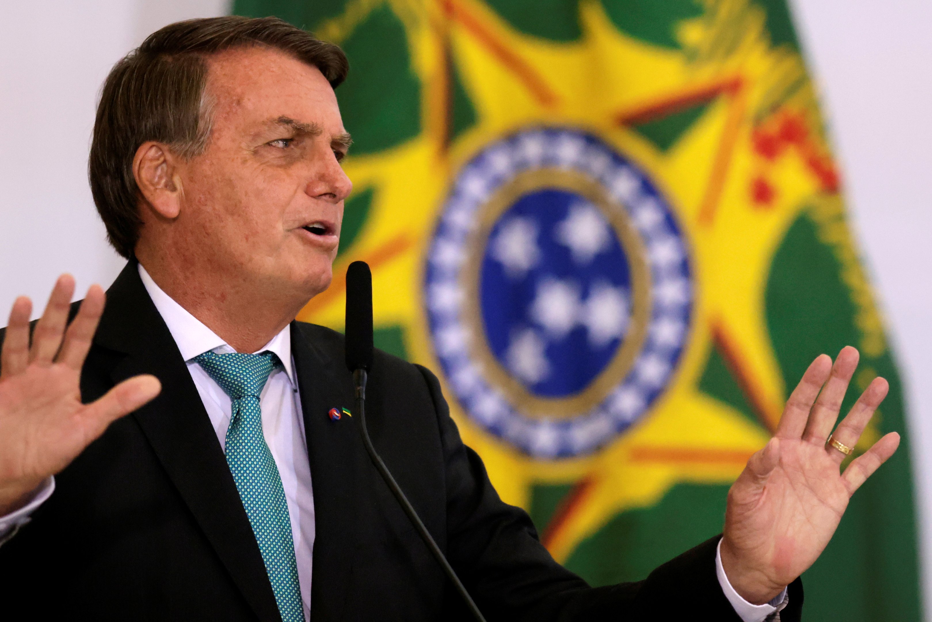 Presidente Jair Bolsonaro durante cerimônia em Brasília 27/09/2021