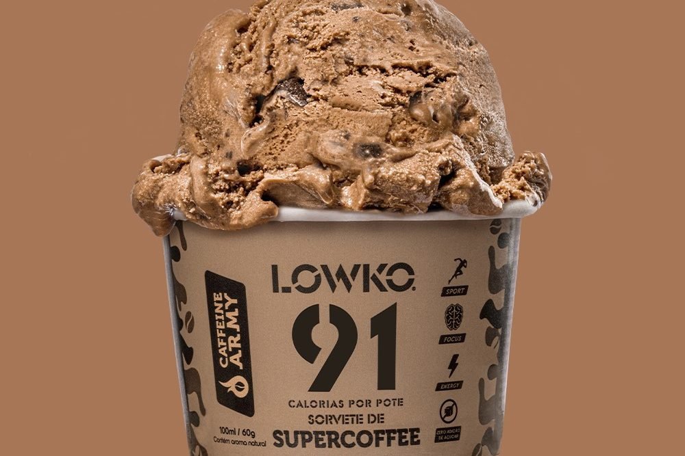 Novo sorvete da Lowko em parceria com a Caffeine Army, da SuperCoffee