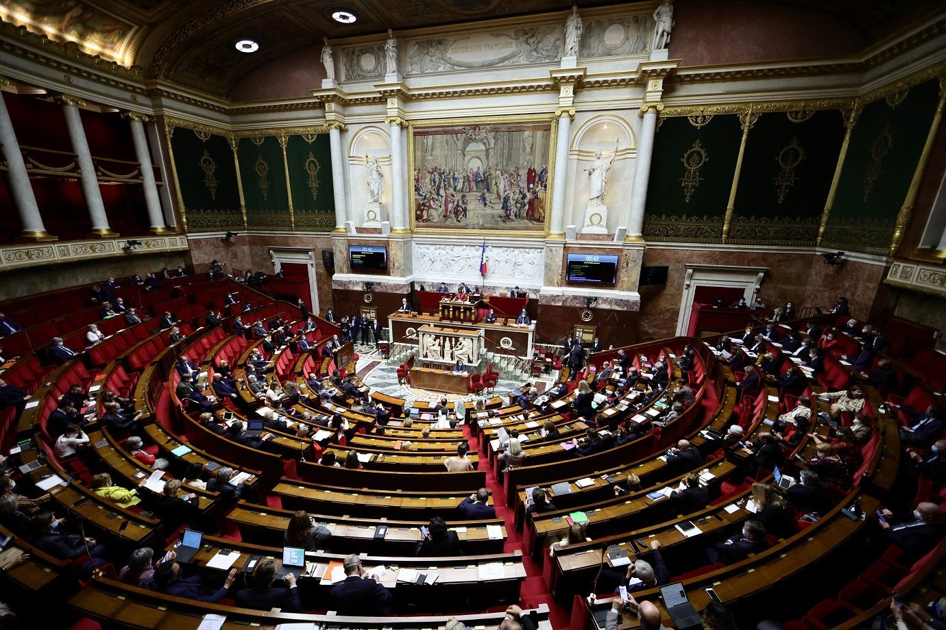 Vista da Assembleia Nacional da França, em Paris