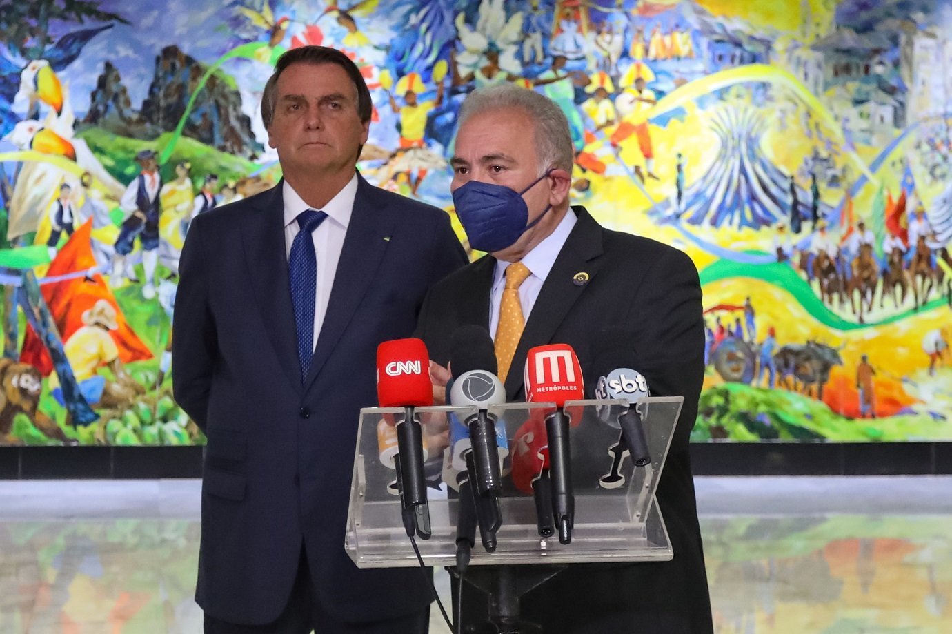 Presidente da República, Jair Bolsonaro, Ministro da Saúde, Marcelo Queiroga