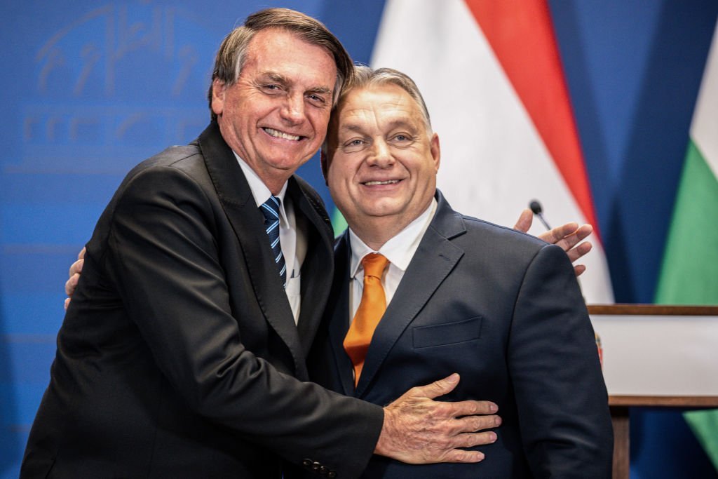 Presidente Jair Bolsonaro e o primeiro-ministro da Hungria, Viktor Orban